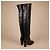 Botas mosqueteras Chanel de cuero negro - vista 5