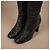 Botas mosqueteras Chanel de cuero negro - vista 7