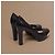 Chanel Schwarze Leder-Plateau-Pumps - Ansicht 10