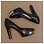 Chanel Schwarze Leder-Plateau-Pumps - Ansicht 20
