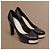 Chanel Schwarze Leder-Plateau-Pumps - Ansicht 5