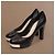 Chanel Schwarze Leder-Plateau-Pumps - Ansicht 6