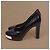 Chanel Schwarze Leder-Plateau-Pumps - Ansicht 7