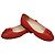 Chanel Ballerine in pelle rossa con Camelia