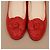 Chanel Ballerine in pelle rossa con Camelia - vista 15