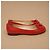 Chanel Ballerine in pelle rossa con Camelia - vista 17