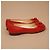 Chanel Ballerine in pelle rossa con Camelia - vista 6