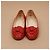 Chanel Ballerine in pelle rossa con Camelia - vista 8