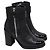 Botines Chanel en cuero y ante negro con puntera reforzada