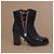 Botines Chanel en cuero y ante negro con puntera reforzada - vista 11