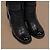 Botines Chanel en cuero y ante negro con puntera reforzada - vista 12