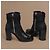 Botines Chanel en cuero y ante negro con puntera reforzada - vista 3