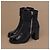 Botines Chanel en cuero y ante negro con puntera reforzada - vista 6
