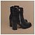 Botines Chanel en cuero y ante negro con puntera reforzada - vista 7