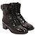 Chanel Runway Pocket Biker Combat Boots Schwarz Leder