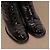 Chanel Runway Pocket Biker Combat Boots Schwarz Leder - Ansicht 13
