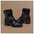 Chanel Runway Pocket Biker Combat Boots Schwarz Leder - Ansicht 2