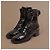 Chanel Runway Pocket Biker Combat Boots Schwarz Leder - Ansicht 5