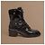 Chanel Runway Pocket Biker Combat Boots Schwarz Leder - Ansicht 8