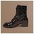 Chanel Runway Pocket Biker Combat Boots Schwarz Leder - Ansicht 9