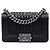 Chanel Black Small Braided Woven Lambskin Boy Flap