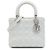 Dior White Medium Lambskin Cannage Lady Dior