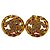 Orecchini a clip rotondi Chanel Gold CC placcati oro con strass