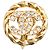 Orecchini a clip rotondi Chanel Gold CC placcati oro con strass - vista 3