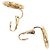 Orecchini a clip rotondi Chanel Gold CC placcati oro con strass - vista 5