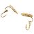 Orecchini a clip rotondi Chanel Gold CC placcati oro con strass - vista 6