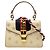 Borsa Gucci White Mini Calfskin Bee Star Web Sylvie Top Handle Bag