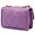 Chanel Mini Quilted Shiny Lambskin Button On Top Flap Viola - vista 2