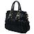 Borsa Satchel Prada in Tessuto Gaufre Nera - vista 2