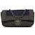 Chanel Blue Small Quilted Jersey and Tweed Chain Flap