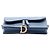 Pouch cintura Saddle Dior in pelle di vitello grana blu - vista 3
