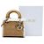 Lady Dior Mini in camoscio Cannage marrone con rifiniture in shearling - vista 6