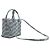 Balenciaga Borsa Tote East West Small BB Monogram in denim blu - vista 2