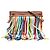 LOEWE Multi Multicolor Leather Fringe T Pouch Crossbody