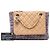 Doppio astuccio Chanel in tweed e pelle d'agnello matelassé marrone con catena - vista 6