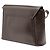 Borsa a tracolla LOEWE in vitello liscio marrone con patta logo - vista 2