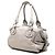 Borsa a tracolla Chloé Paddington con tasca anteriore in pelle grigia - vista 2