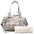 Borsa a tracolla Chloé Paddington con tasca anteriore in pelle grigia - vista 7