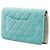 Chanel Blue Quilted Velvet Reissue 2.55 Wallet on Chain - vista 2