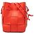 Bottega Veneta Borsa a Secchiello Small Nappa Maxi Intrecciato Cassette Rossa