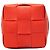 Bottega Veneta Borsa a Secchiello Small Nappa Maxi Intrecciato Cassette Rossa - vista 3