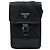Custodia per smartphone Prada in Re-Nylon con rifiniture in pelle Saffiano nera