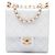Chanel White Small Lambskin Chic Pearls Flap