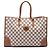 Céline Celine Bolsa Cabas Horizontal em Lona Bordada Triomphe Bege
