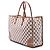 Céline Celine Bolsa Cabas Horizontal em Lona Bordada Triomphe Bege - vista 2