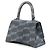 Borsa Hourglass Top Handle Balenciaga Blue Small BB Monogram Denim - vista 2